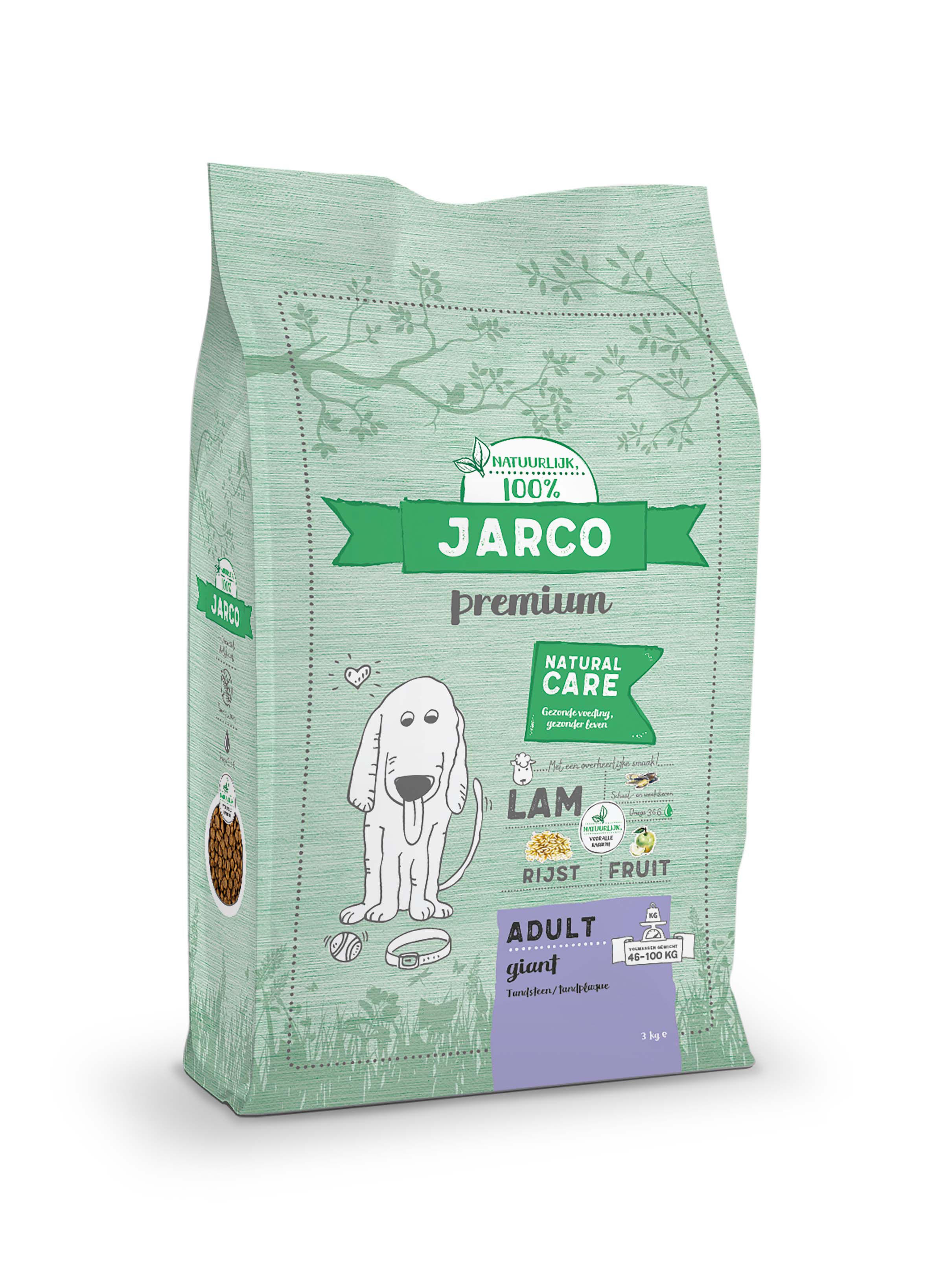 Jarco Dog Giant Adult - Hondenvoer - 12.5 Kilogram - groente, lam, rijst Jarco Dog Giant Adult - Hondenvoer - 12.5 Kilogram - groente, lam, rijst
