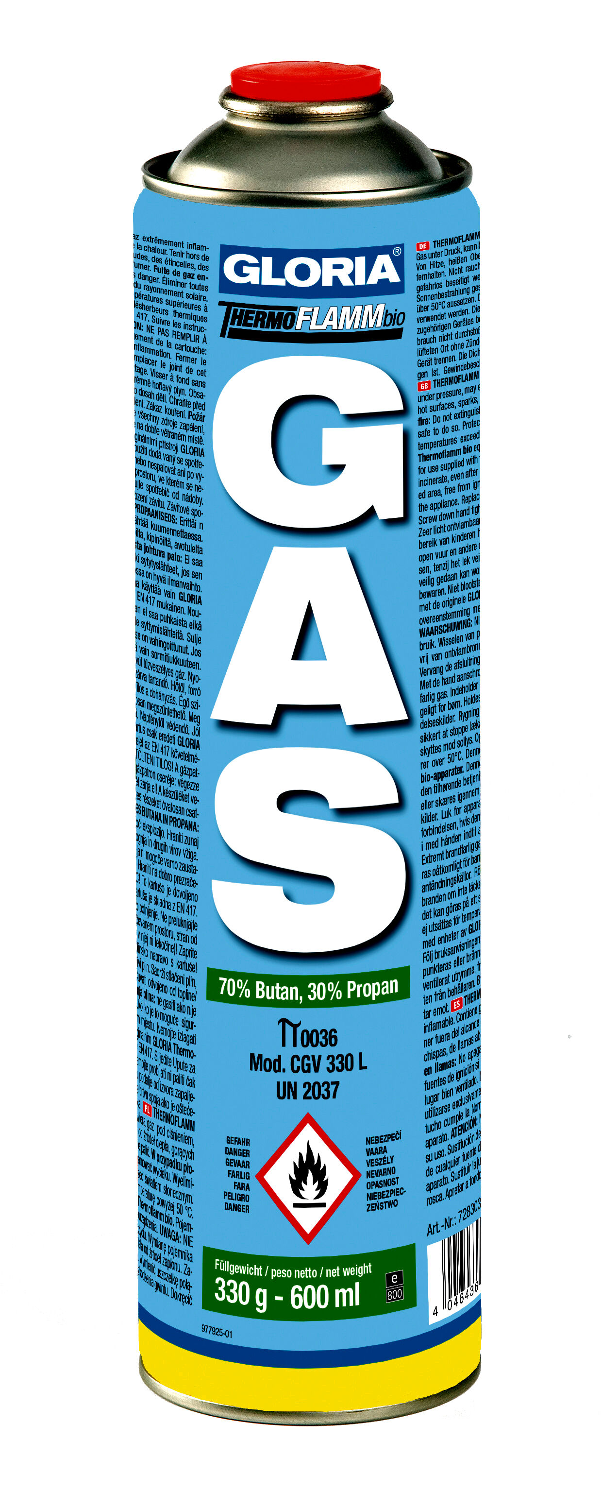 Gloria Thermoflamm gasfles - Navulling voor onkruidbrander