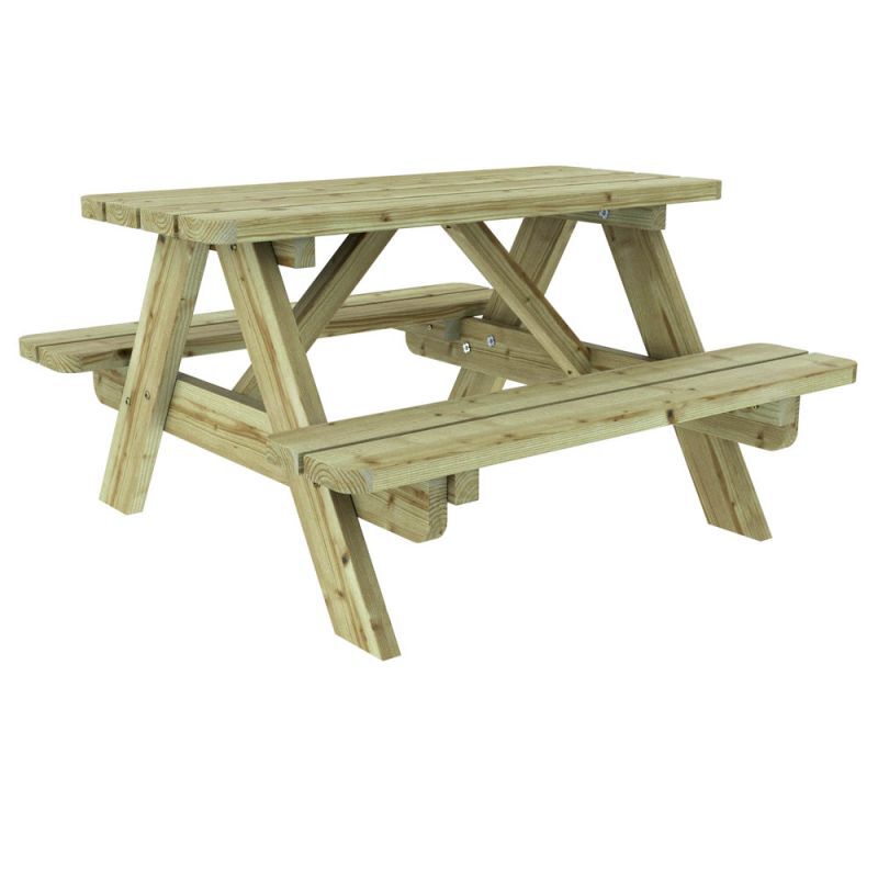 Outdoor Life Products Liv - Kinderpicknicktafel - Geel - 1x90x48 cm