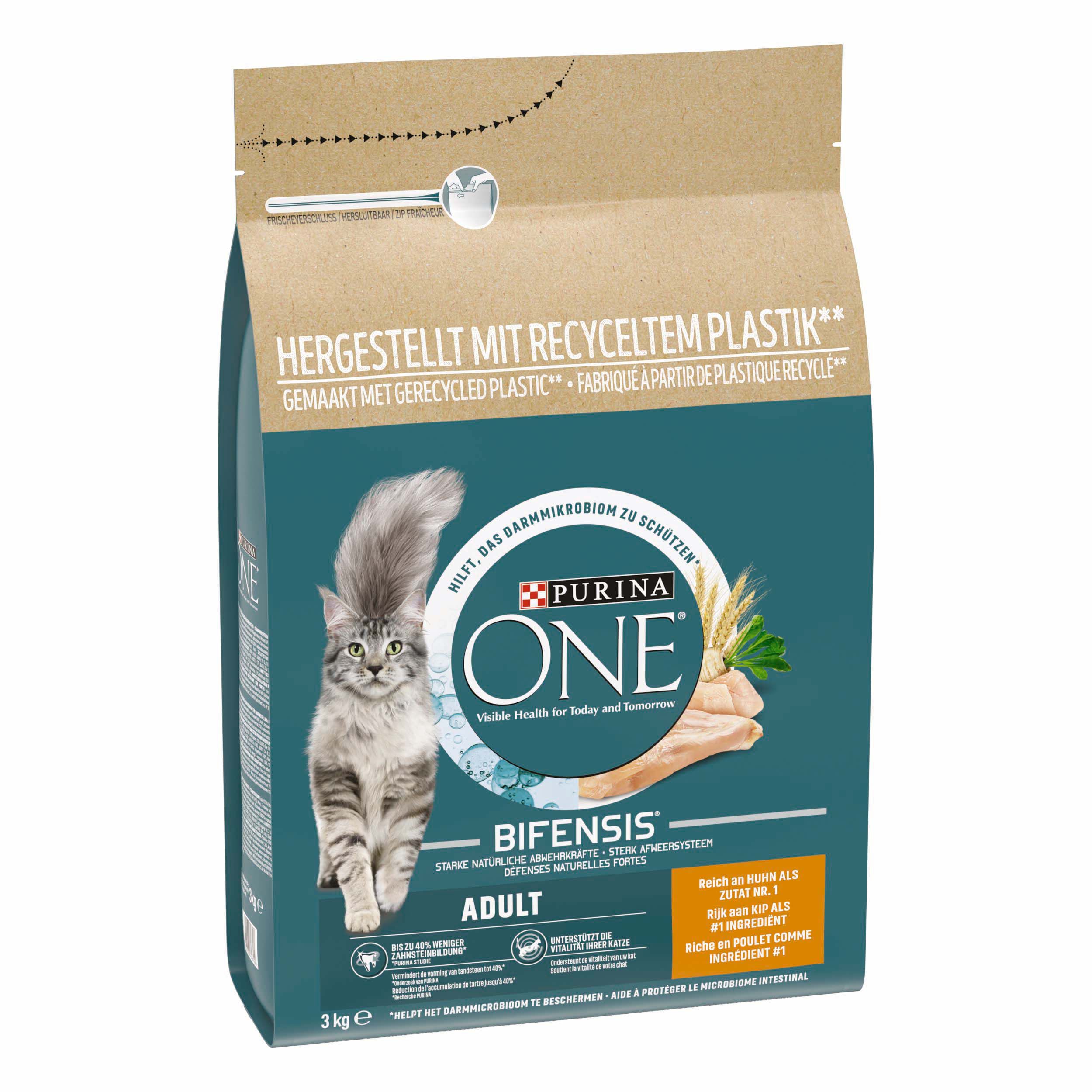 Purina One Adult - Kattenvoer - 3 Kilogram - kip Purina One Adult - Kattenvoer - 3 Kilogram - kip