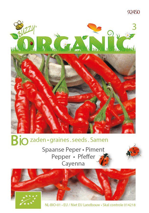 Organic Peper Cayenna - Groentezaden