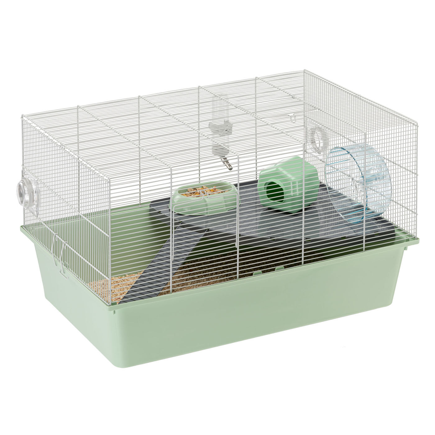 Ferplast Milos - Knaagdierenkooi - Groen / Zwart - 70x69.5x29 cm Ferplast Milos - Knaagdierenkooi - Groen / Zwart - 70x69.5x29 cm