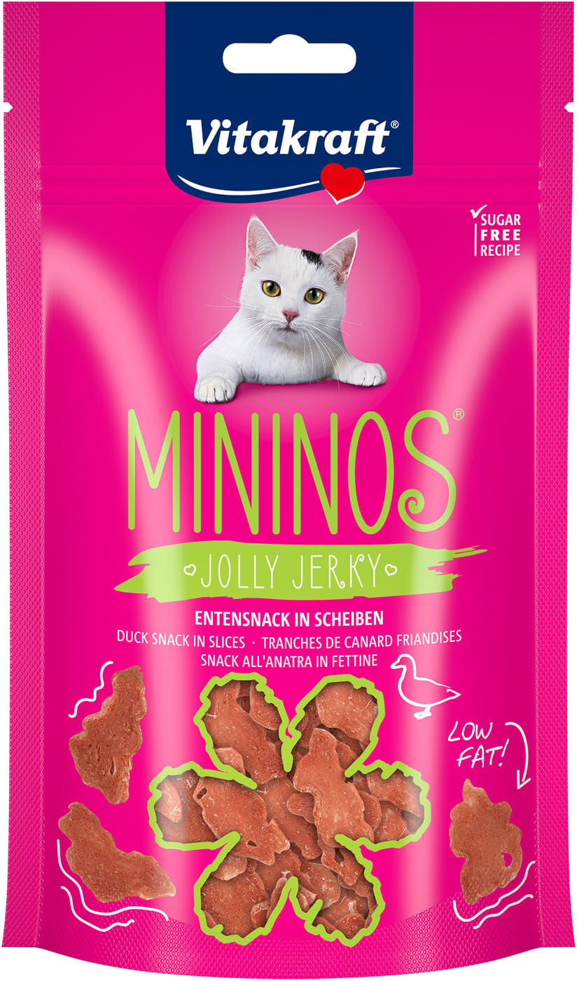 Vitakraft Mininos Jolly Jerky - Kattensnack - 40 Gram - eend Vitakraft Mininos Jolly Jerky - Kattensnack - 40 Gram - eend