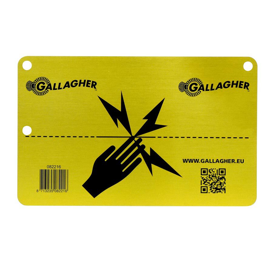 Gallagher Waarchuwingsbord Aluminium - 0.1 cm - 24 cm
