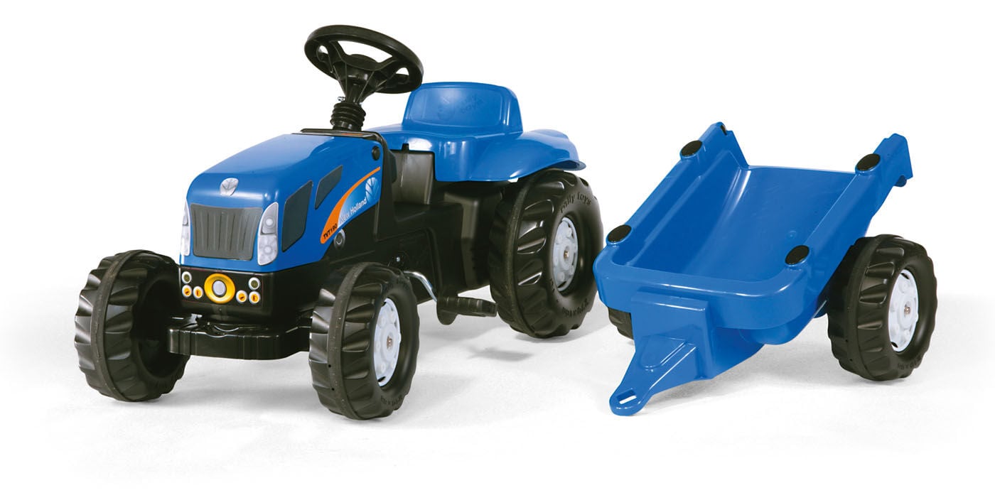 Rolly toys Kid New Holland TVT 190 + aanhanger - Tractoren