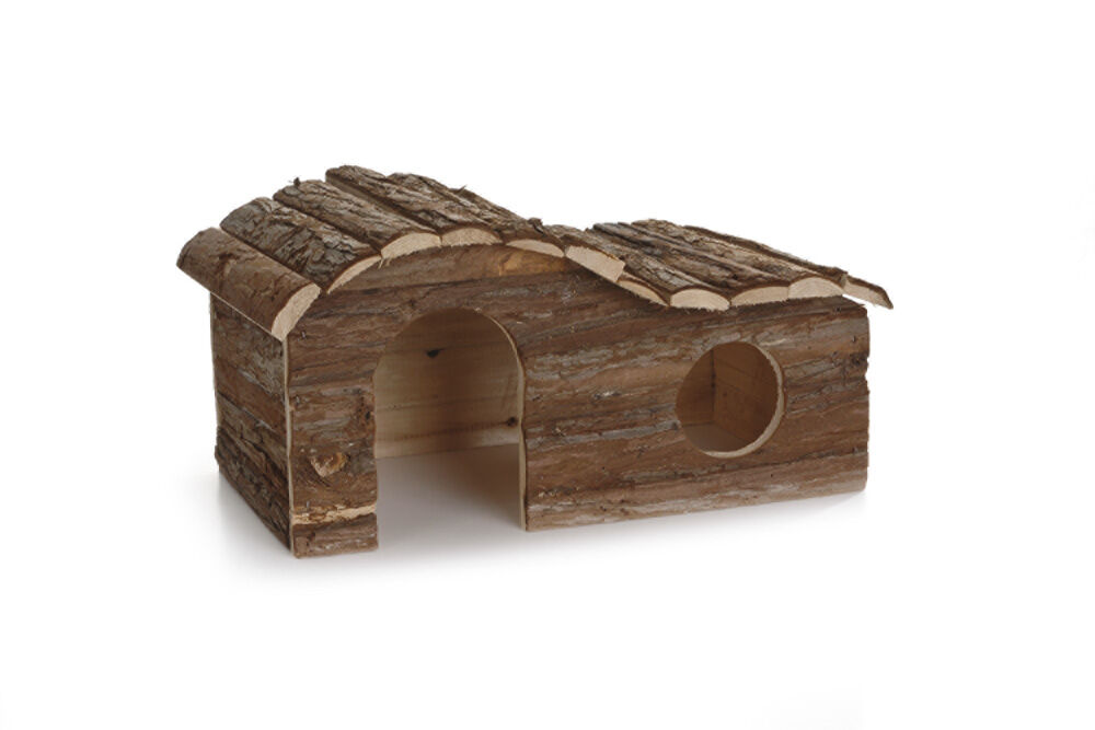 Beeztees Blokhut Forest Arch - Knaagdierspeelgoed - Hout - 22x28x43 cm