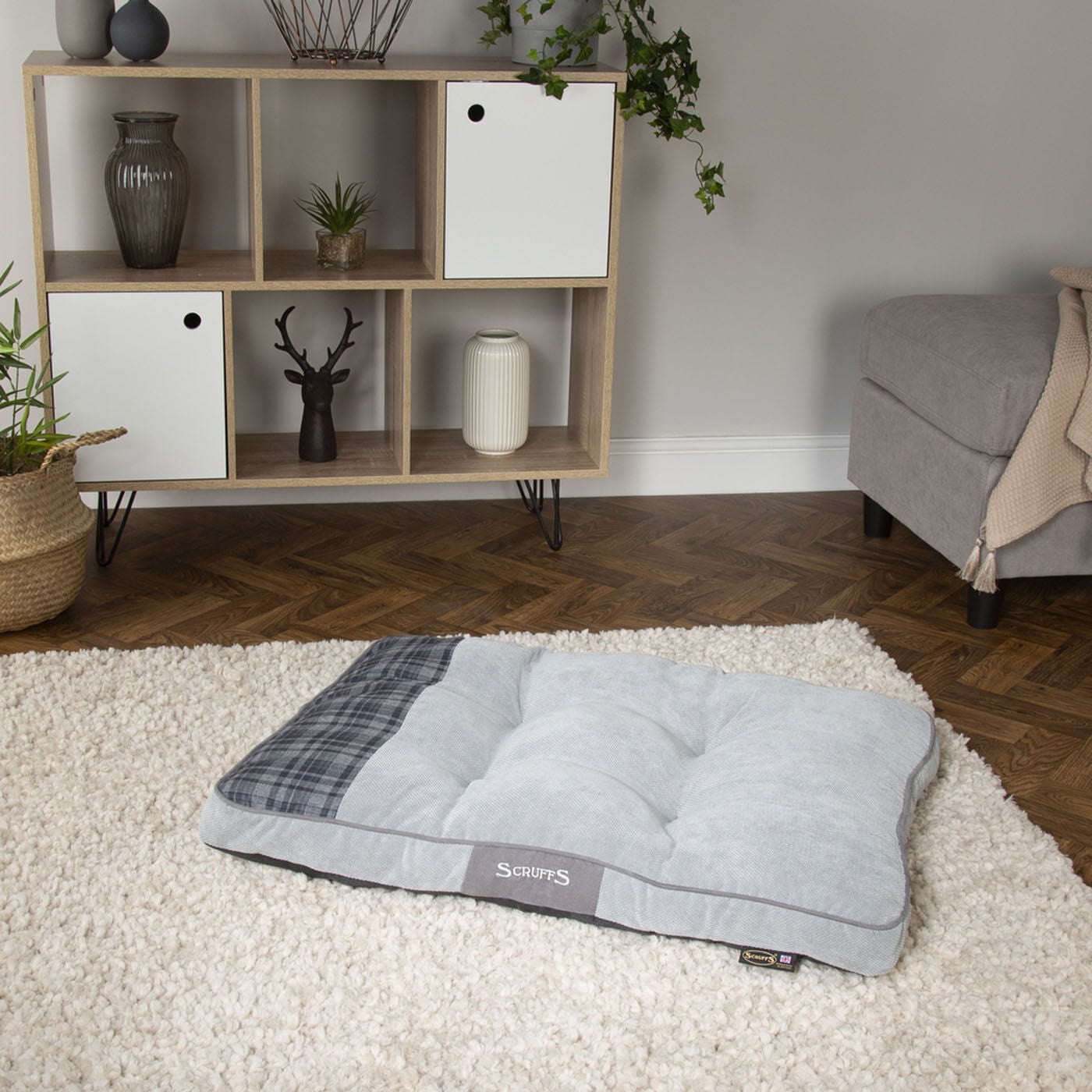 Scruffs Highland Box Bed - Hondenkussen - Grijs - 1x70x100 cm - L