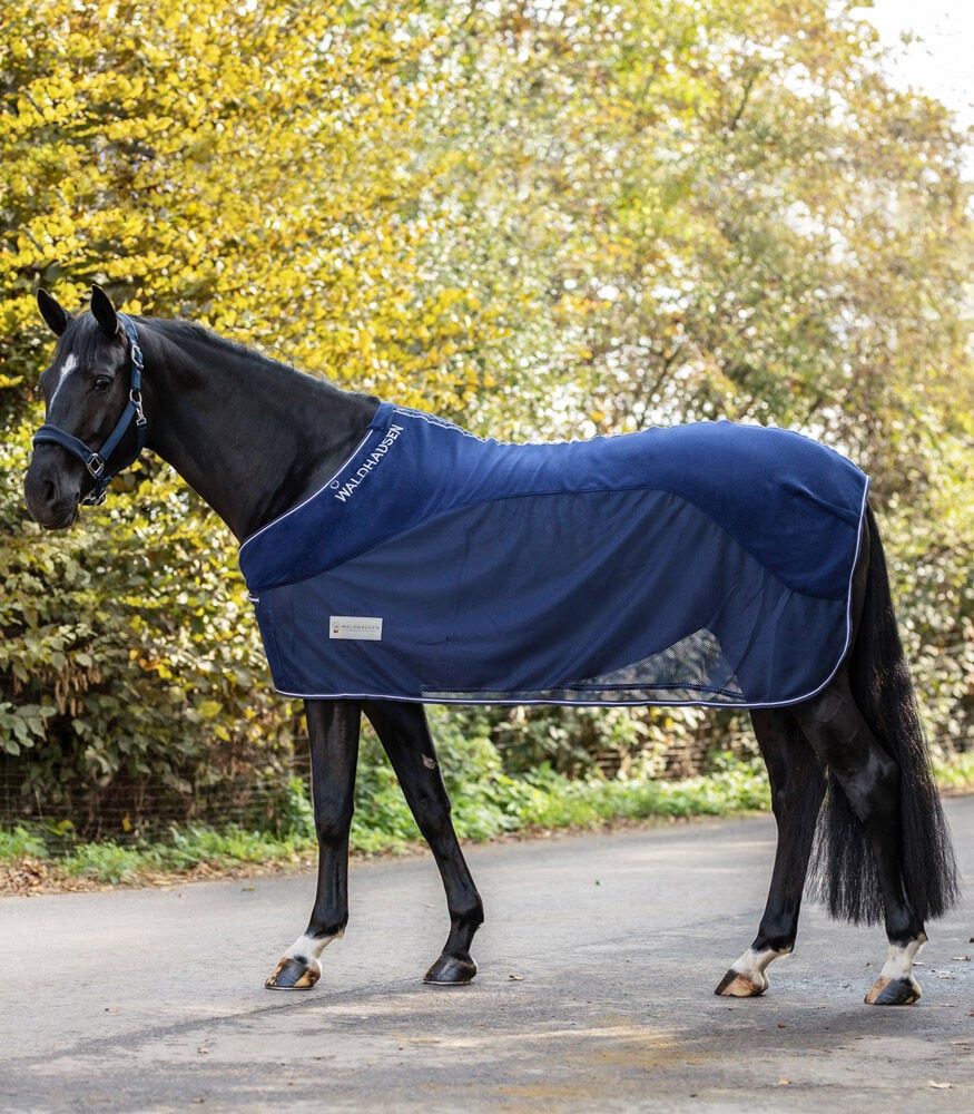 Waldhausen Comfort Fleece - Zweetdeken - Paardendeken - Blauw - 135/185