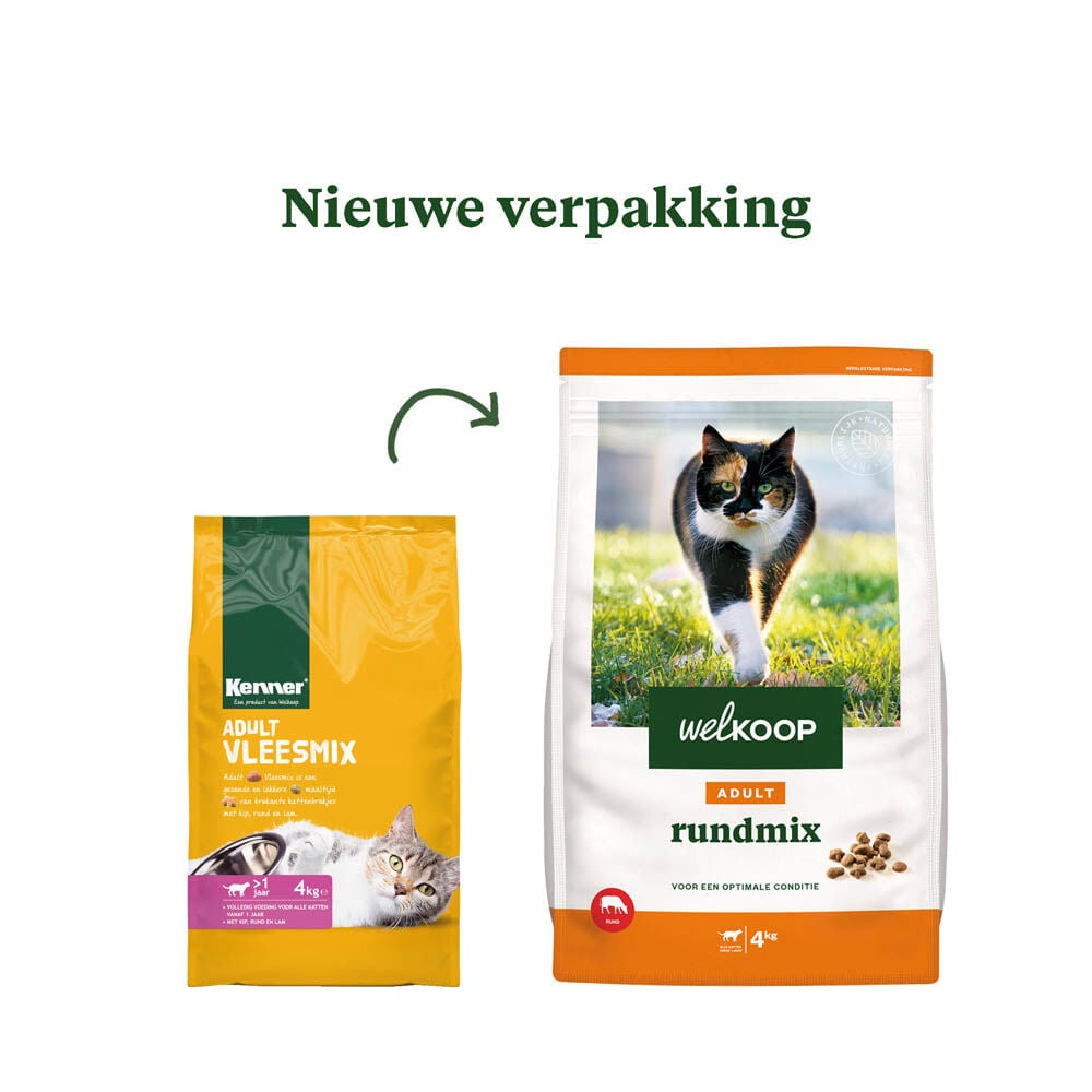 Welkoop Adult - Kattenvoer - 4 Kilogram - rund Welkoop Adult - Kattenvoer - 4 Kilogram - rund