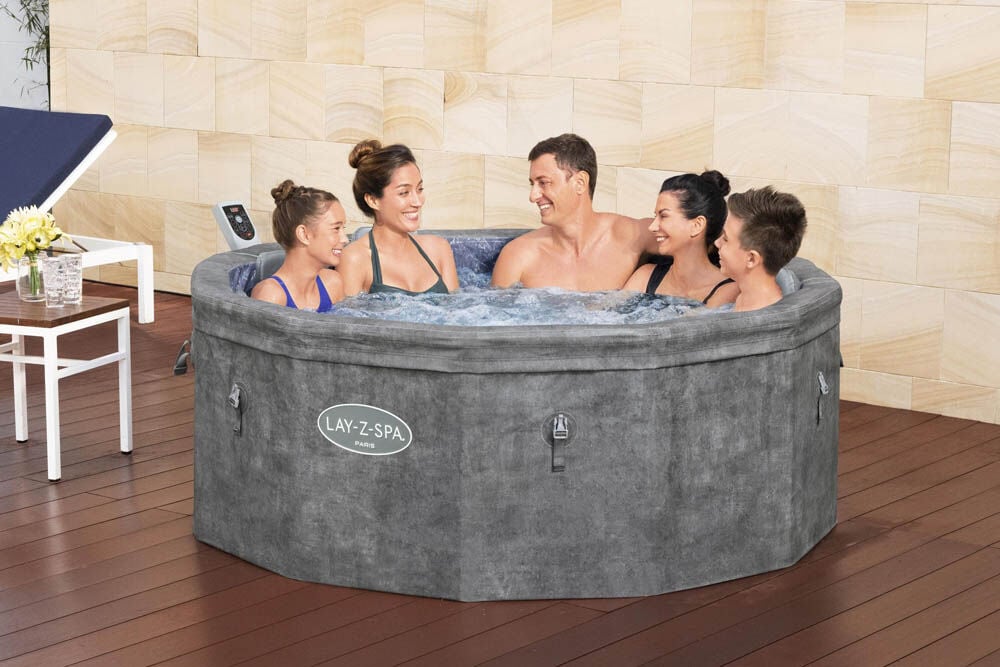 Bestway Carrara Airjet - Lay-Z-Spa - Grijs - 65x170x170 cm - 170 cm