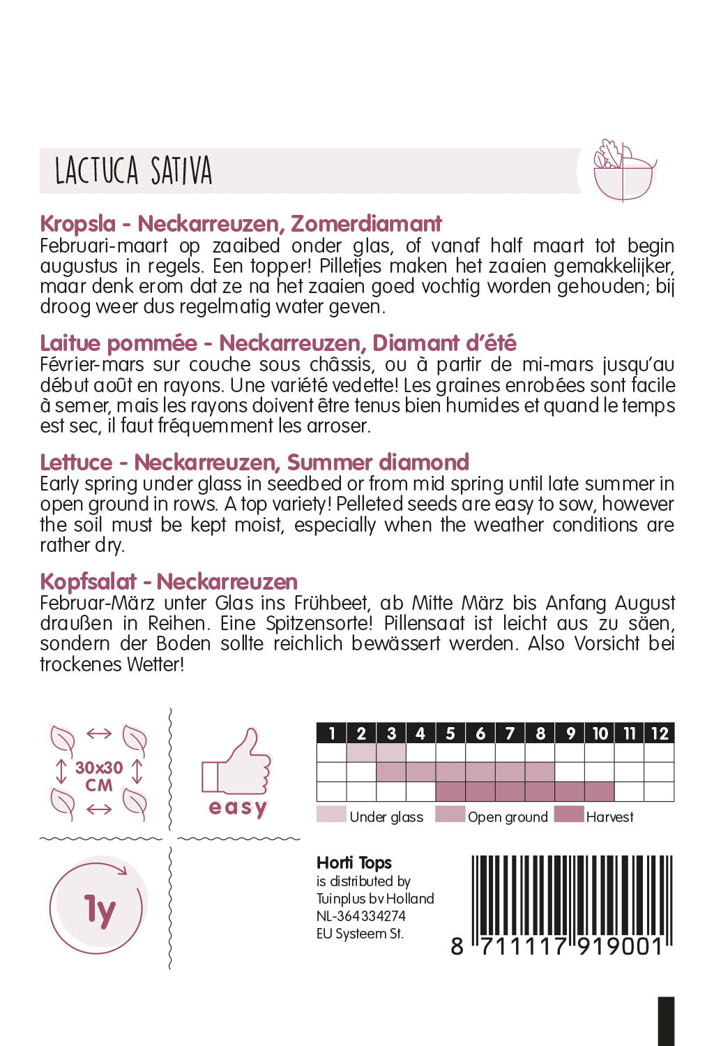 Hortitops Neckarriesen Zomerdiamant Zaadpillen - Kropsla