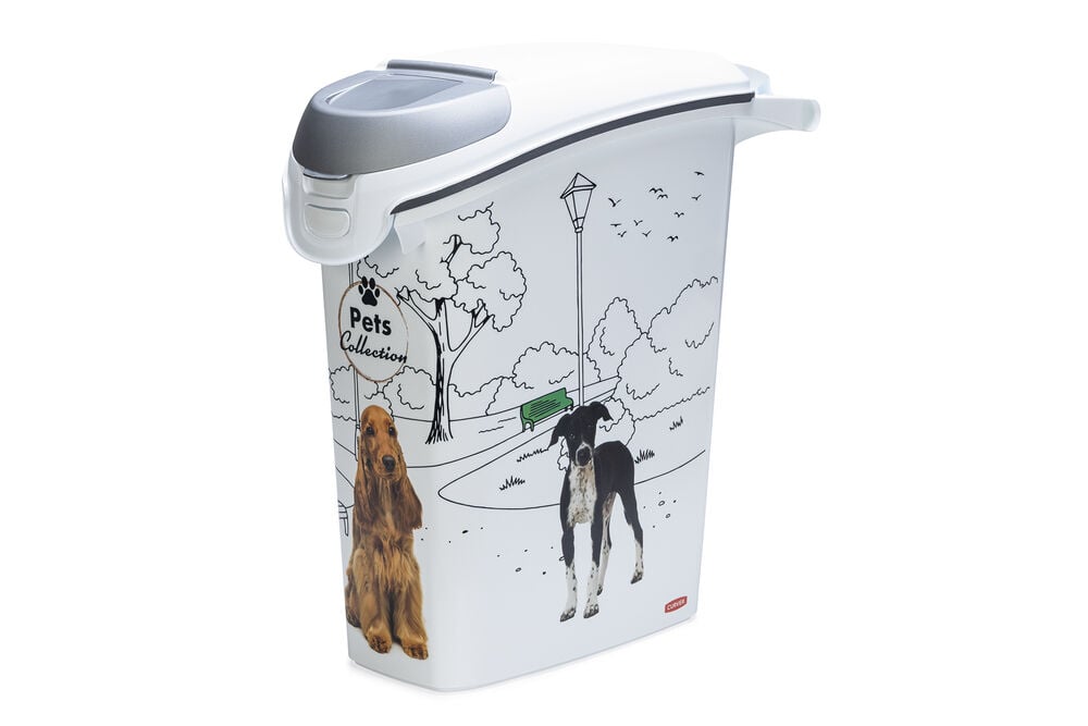 Curver Hond - Voercontainer - 23 Liter - Wit Grijs Curver Hond - Voercontainer - 23 Liter - Wit Grijs