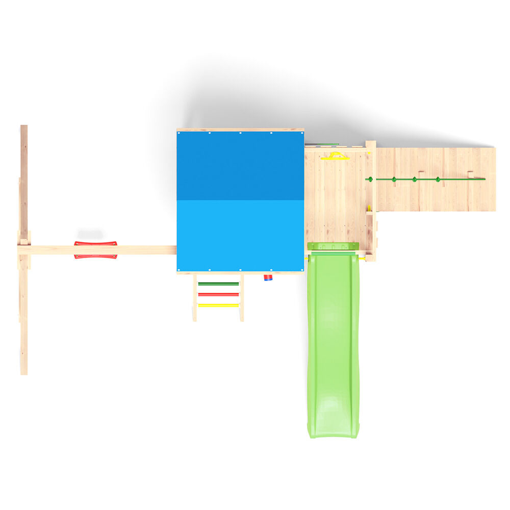 Jungle Gym Kongsberg Douglas - Speeltoestel - Licht groen - Douglas hout