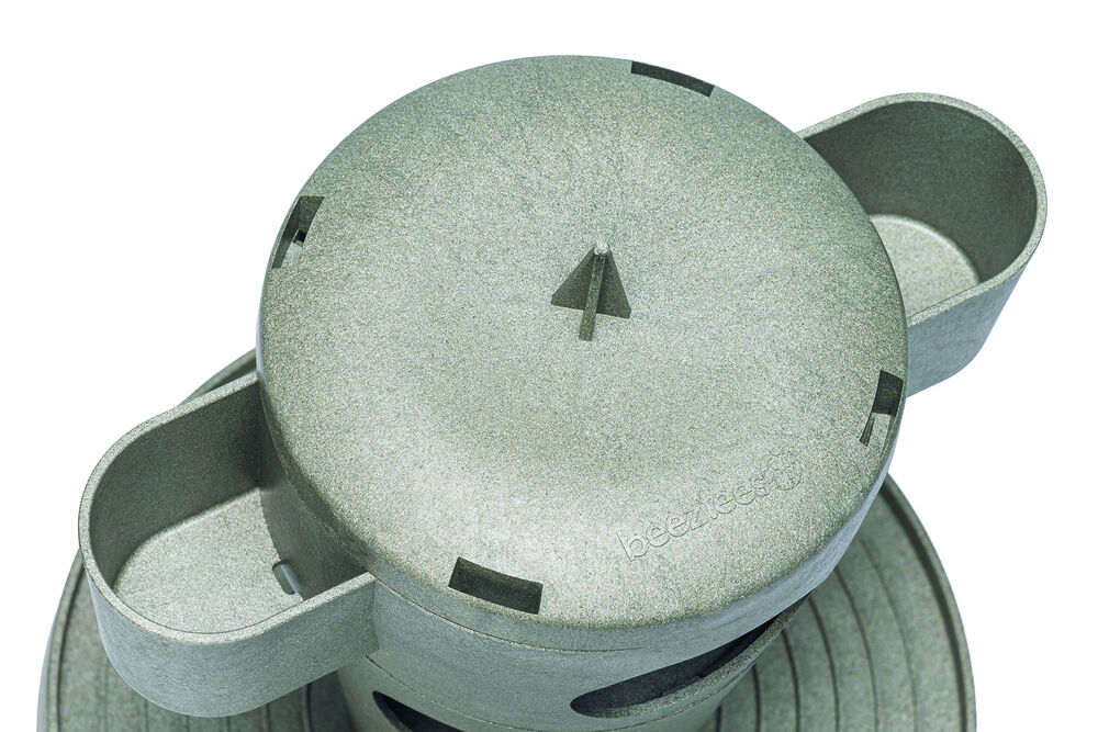 Beeztees Snacktoren - Kippenvoerbak - Grijs Groen - 32.5x30x30 cm