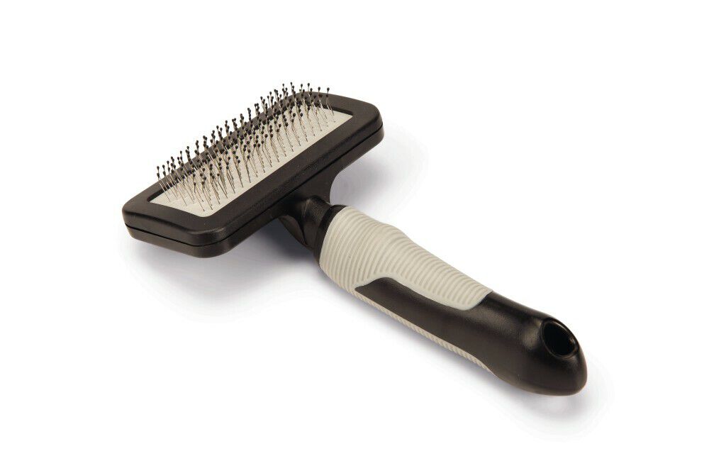 Beeztees - Slickerborstel - Kat - Groot - Zwart Grijs - 18x17.5x3 cm Beeztees - Slickerborstel - Kat - Groot - Zwart Grijs - 18x17.5x3 cm