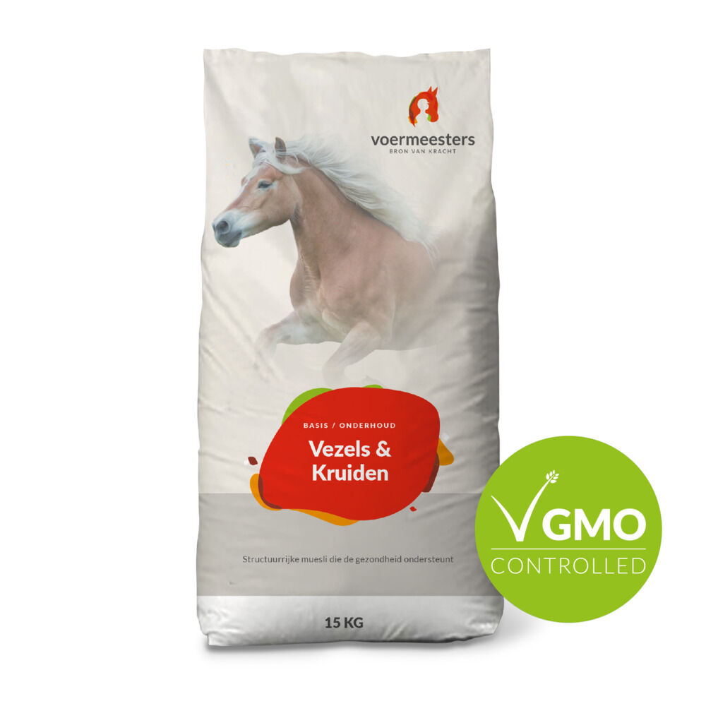 Voermeesters Vezels & Kruiden - Basisvoeding - 15 Kilogram - Zak