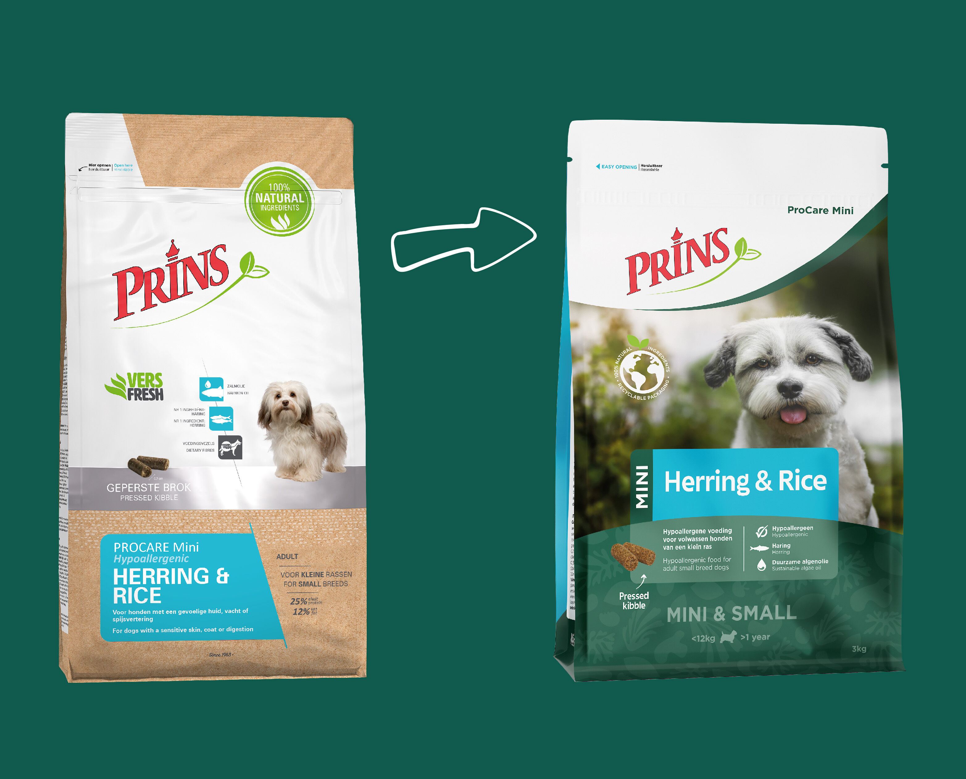 Prins ProCare Mini Hypoallergeen - Hondenvoer - 3 Kilogram - haring, rijst