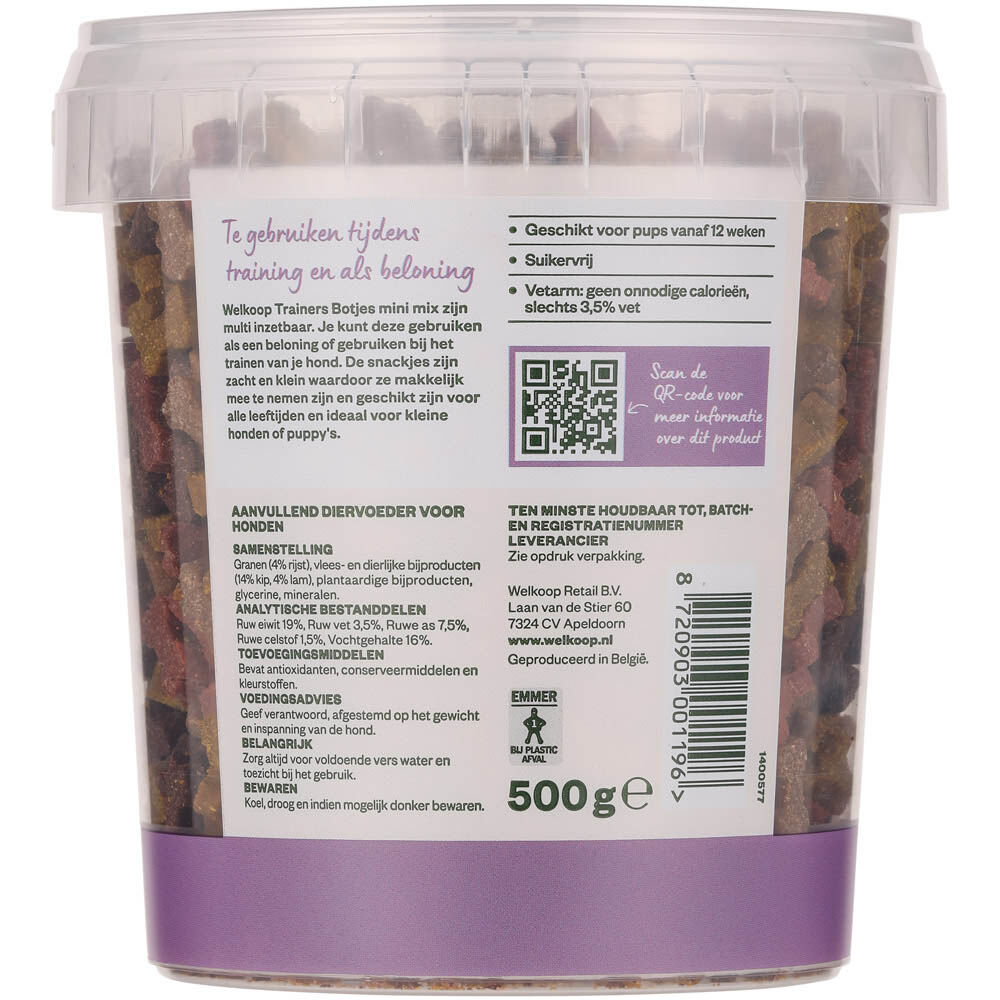 Welkoop - Trainers Botjes Mini Mix - 500 Gram - lam, kip