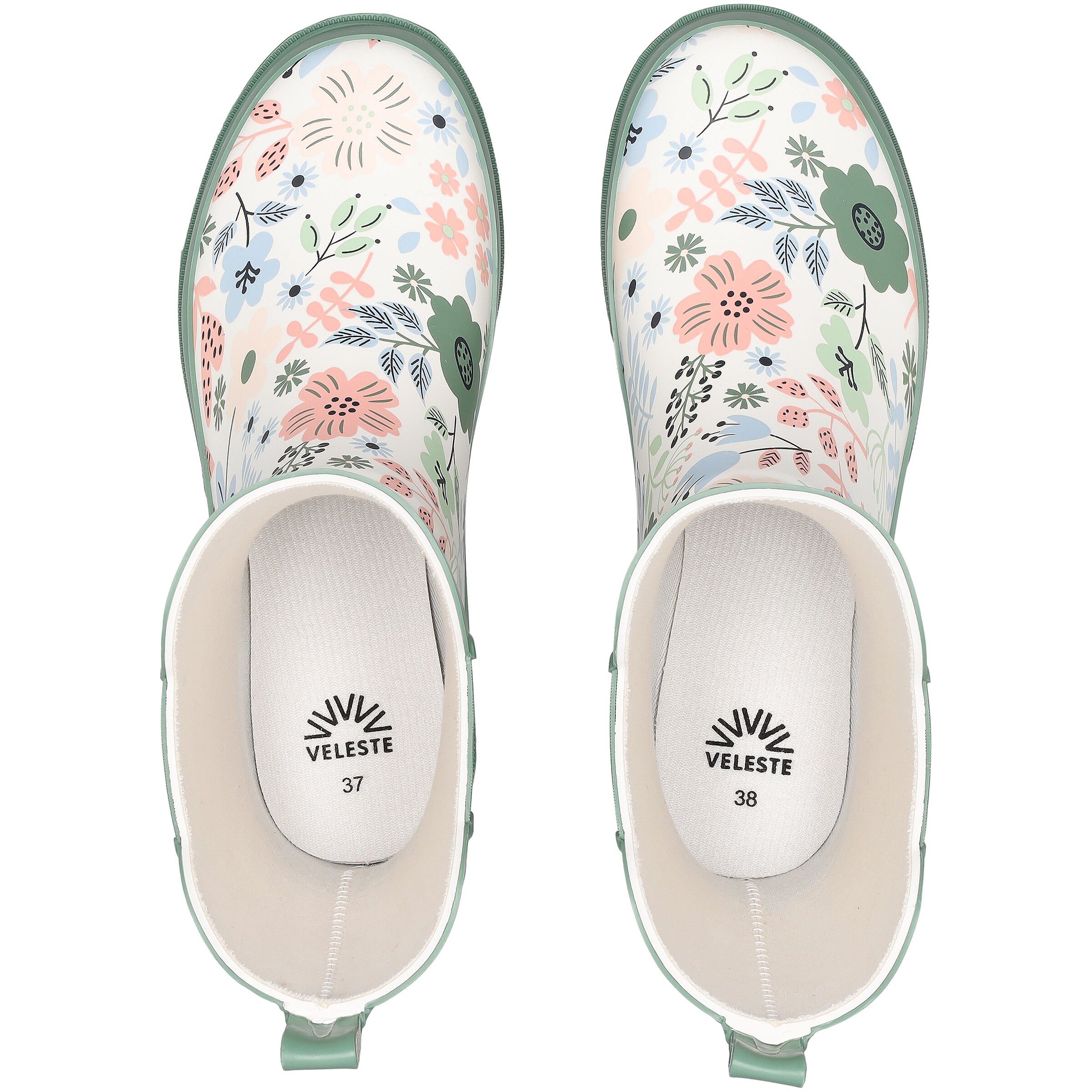 VELESTE Bloem - Regenlaarzen - Groen - 41