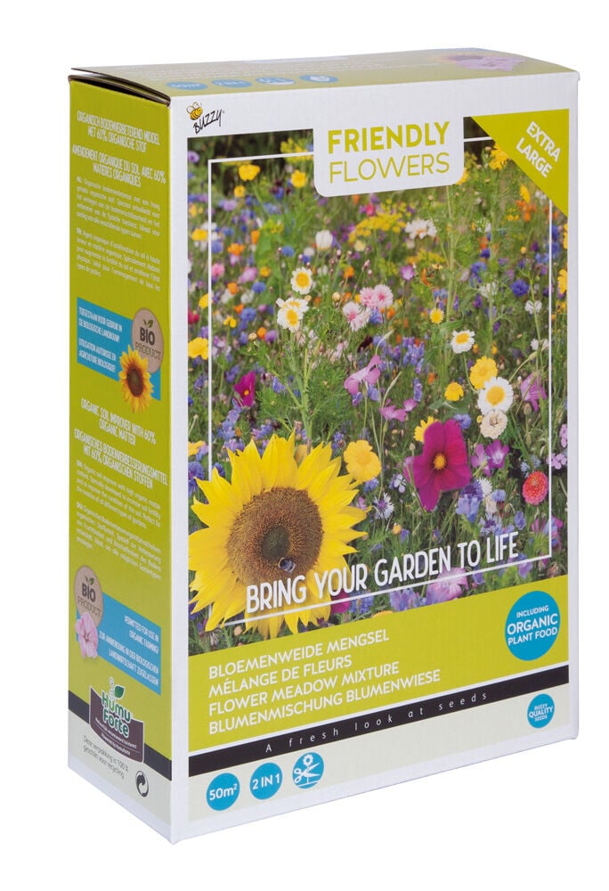 Buzzy Bloemmengsel bloemenweide 50m2 - Bloemzaden Buzzy Bloemmengsel bloemenweide 50m2 - Bloemzaden