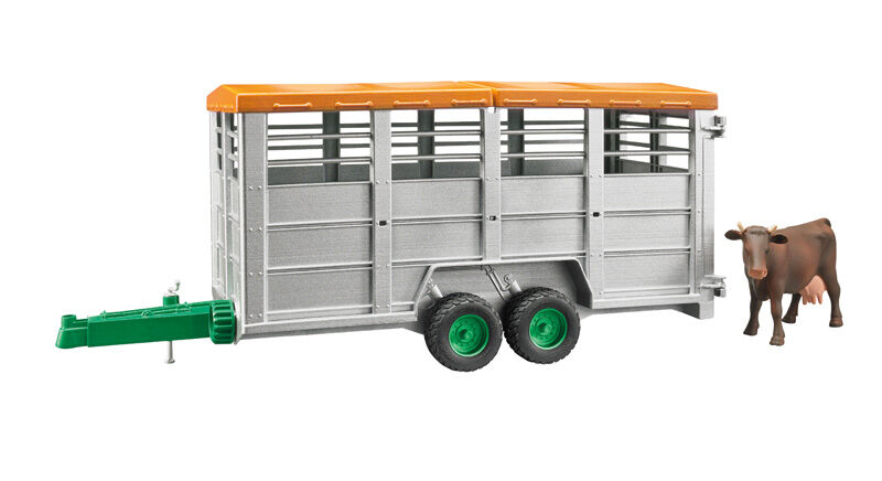 Bruder Veetransportaanhanger met koe 1:16 - Trailers & Aanhangers Bruder Veetransportaanhanger met koe 1:16 - Trailers & Aanhangers