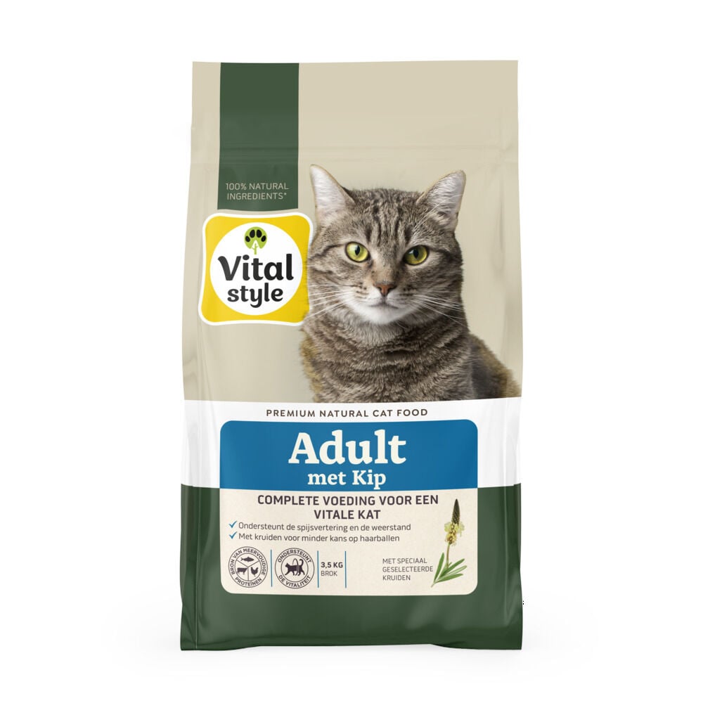 Vitalstyle Adult - Kattenvoer - 3.5 Kilogram - Kip Vitalstyle Adult - Kattenvoer - 3.5 Kilogram - Kip