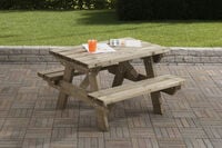 Talen   - Kinderpicknicktafel - Bruin - 55x90x90 cm