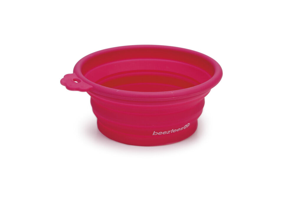 Beeztees Inklapbaar - Eetbak - Roze - 14 cm