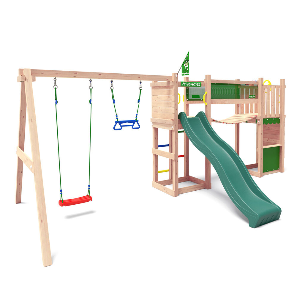 Jungle Gym Raufoss Grenen - Speeltoestel - Donker groen - Grenenhout