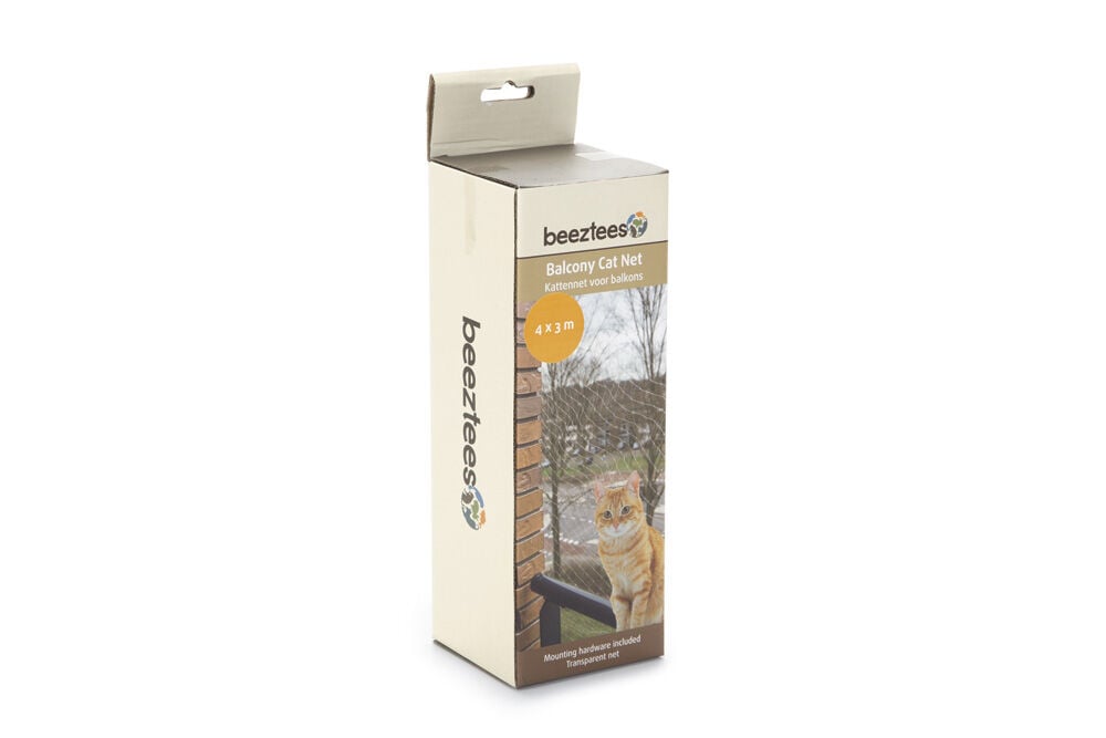 Beeztees Voor Balkon - Kattennet - Transparant - 300x400x8.4 cm Beeztees Voor Balkon - Kattennet - Transparant - 300x400x8.4 cm