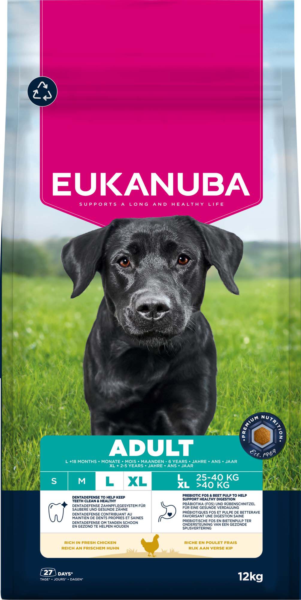 Eukanuba Adult Large/Extra Large - Hondenvoer - 12 Kilogram - kip Eukanuba Adult Large/Extra Large - Hondenvoer - 12 Kilogram - kip