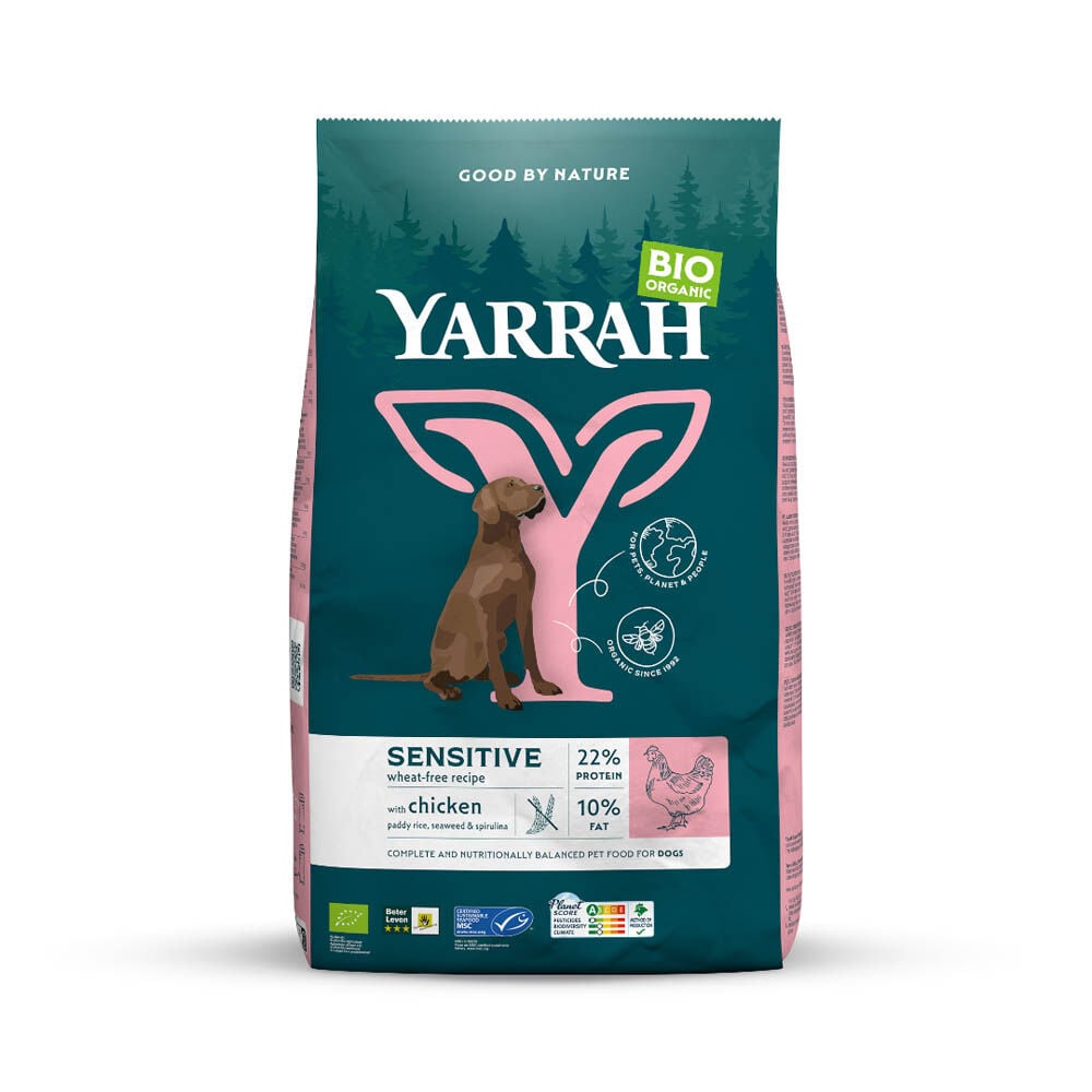Yarrah Adult Senstitive Biologisch - Hondenvoer - 10 Kilogram - kip, rijst Yarrah Adult Senstitive Biologisch - Hondenvoer - 10 Kilogram - kip, rijst