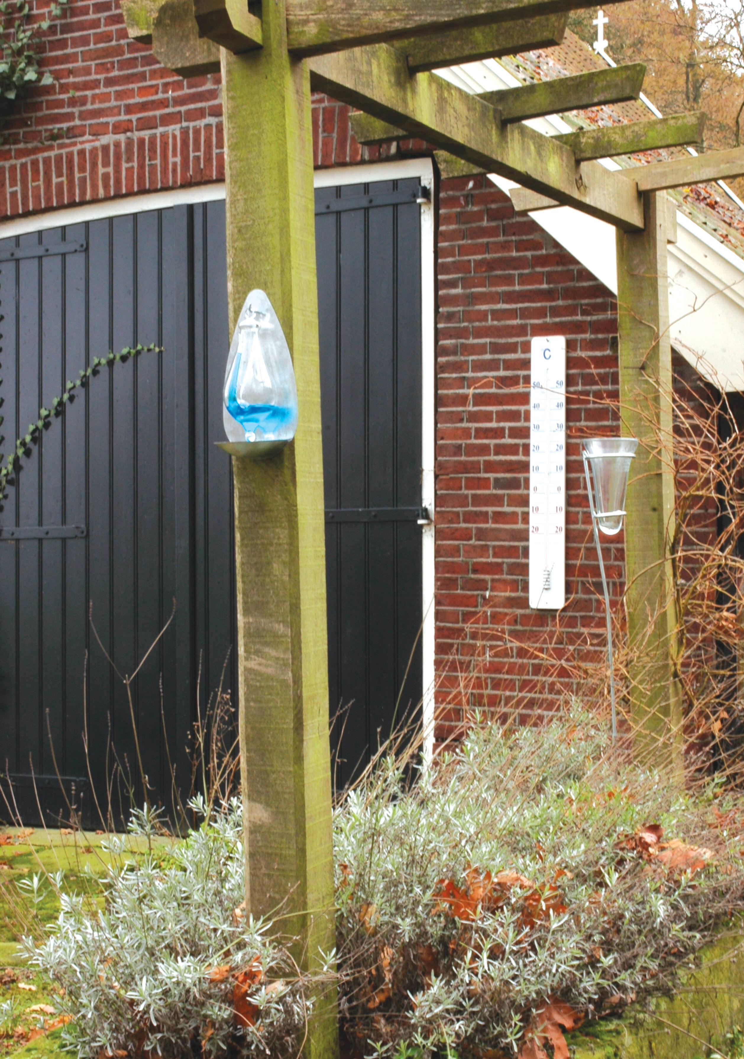 Barometer gietijzer - Bruin