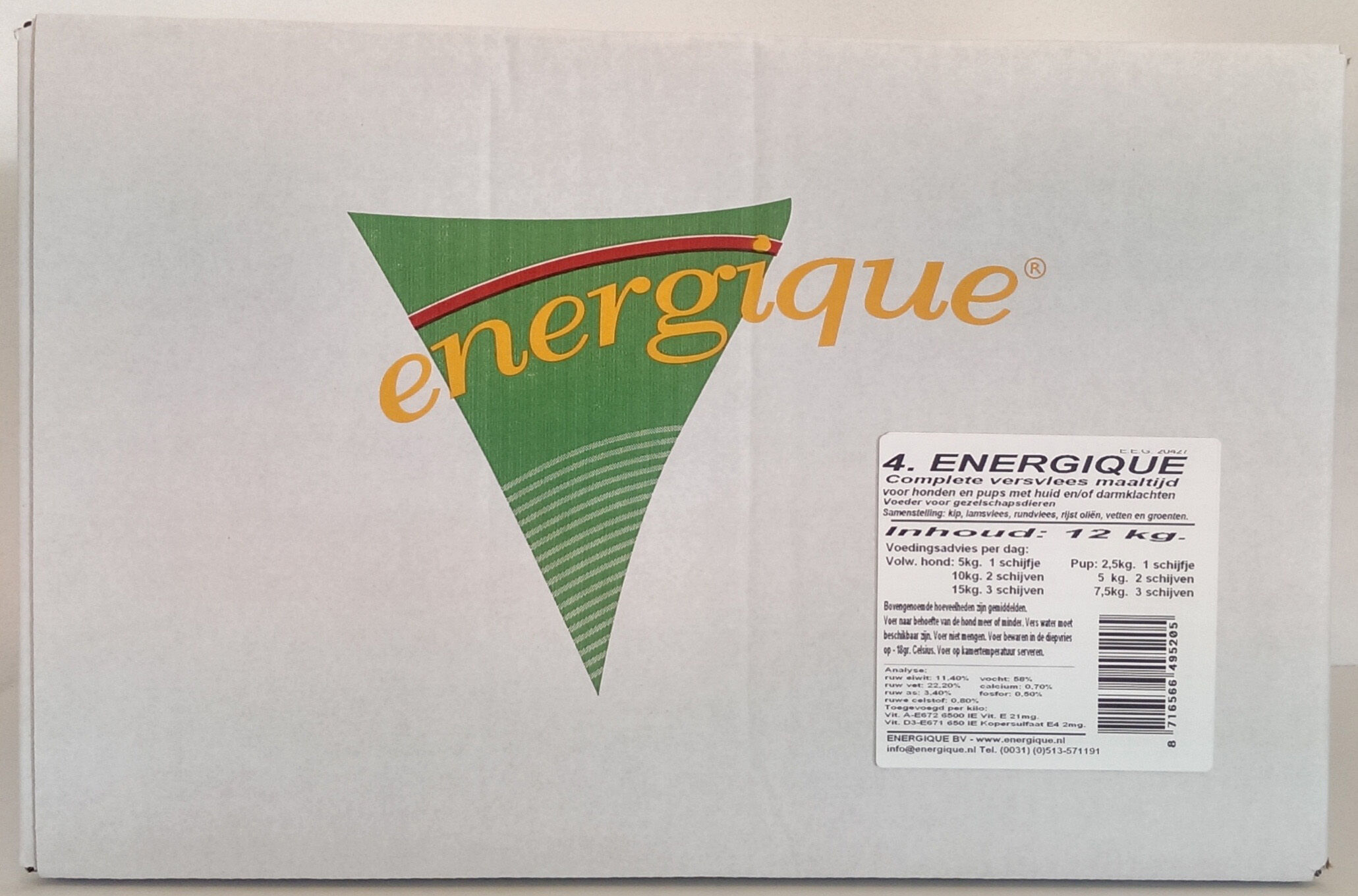 Energique Special - Vers Vlees - Hondenvoer - 12 Kilogram - lam, rijst, kip