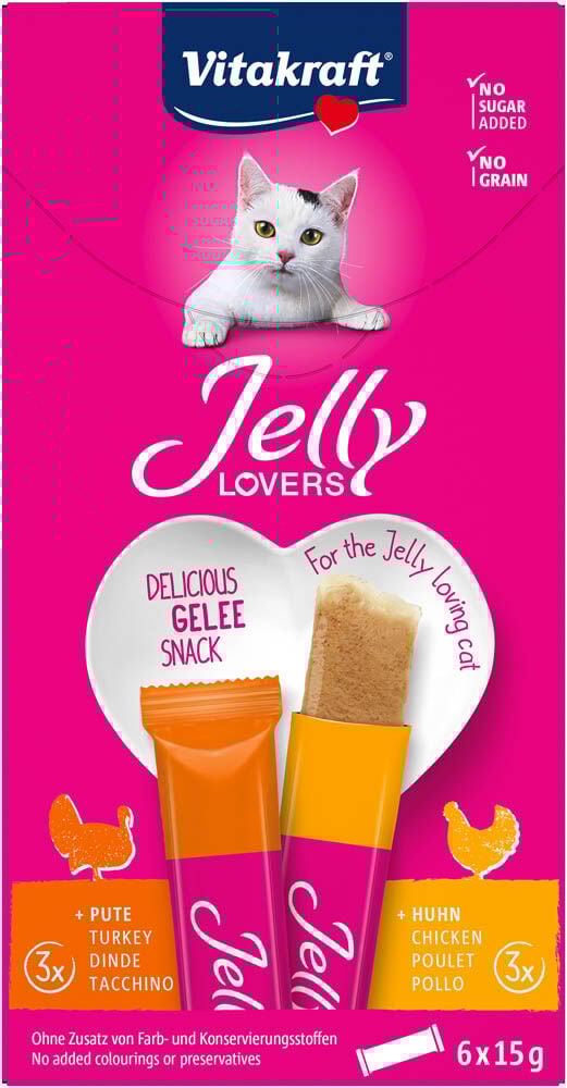 Vitakraft Jelly Lovers - Kattensnack - 15 Gram - kip Vitakraft Jelly Lovers - Kattensnack - 15 Gram - kip
