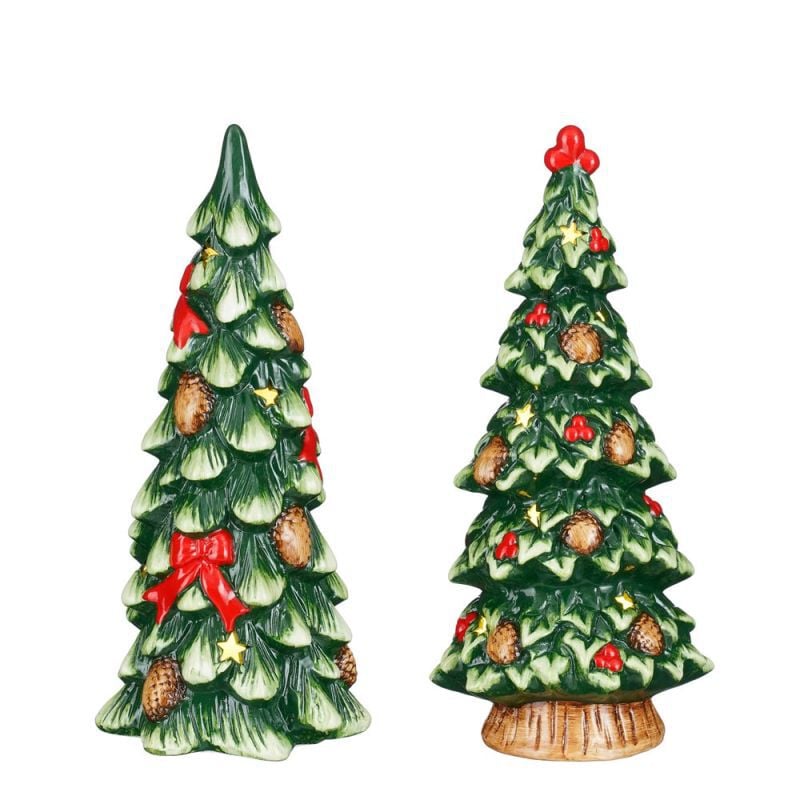 Mica Decorations Kerstbomen - Kerstdecoratie - Groen - 32x12 cm Mica Decorations Kerstbomen - Kerstdecoratie - Groen - 32x12 cm