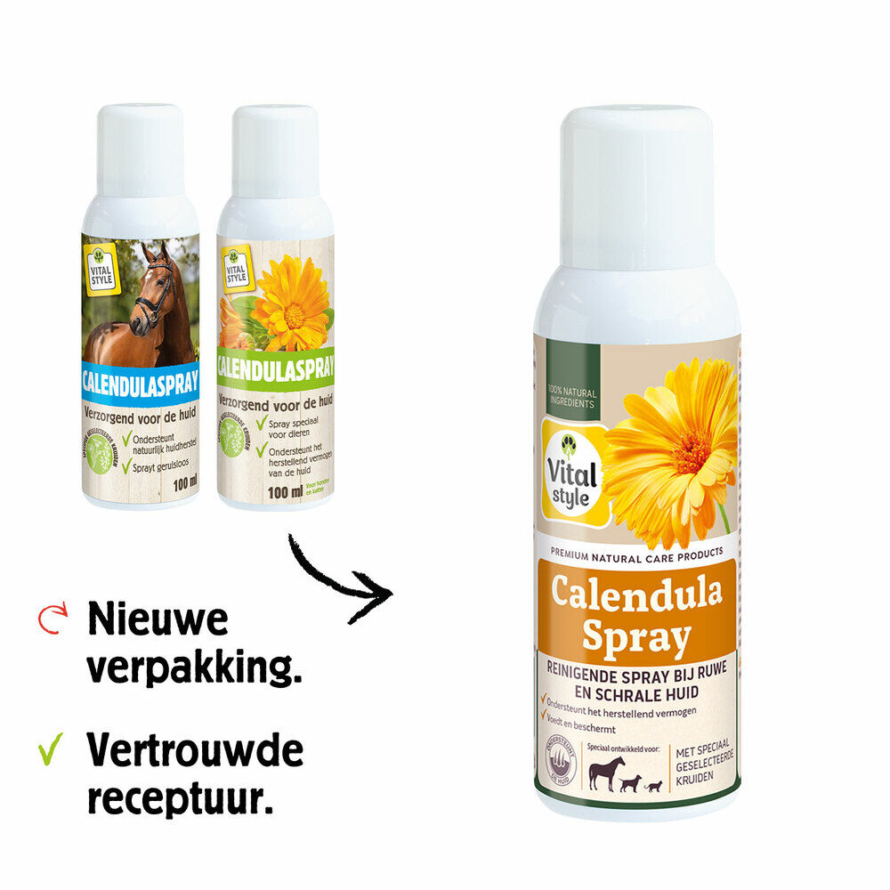 Vitalstyle CalendulaSpray - Huidverzorging Paard - 100 Milliliter