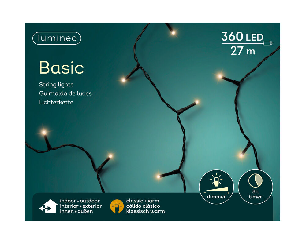 Lumineo Basic - Kerstboomverlichting - 360 - Klassiek warm wit - 2700 cm Lumineo Basic - Kerstboomverlichting - 360 - Klassiek warm wit - 2700 cm
