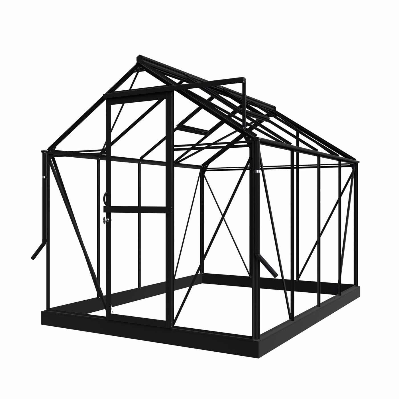 Royal Well Mary II - Tuinkas - Zwart - 241x212x291 cm - Veiligheidsglas