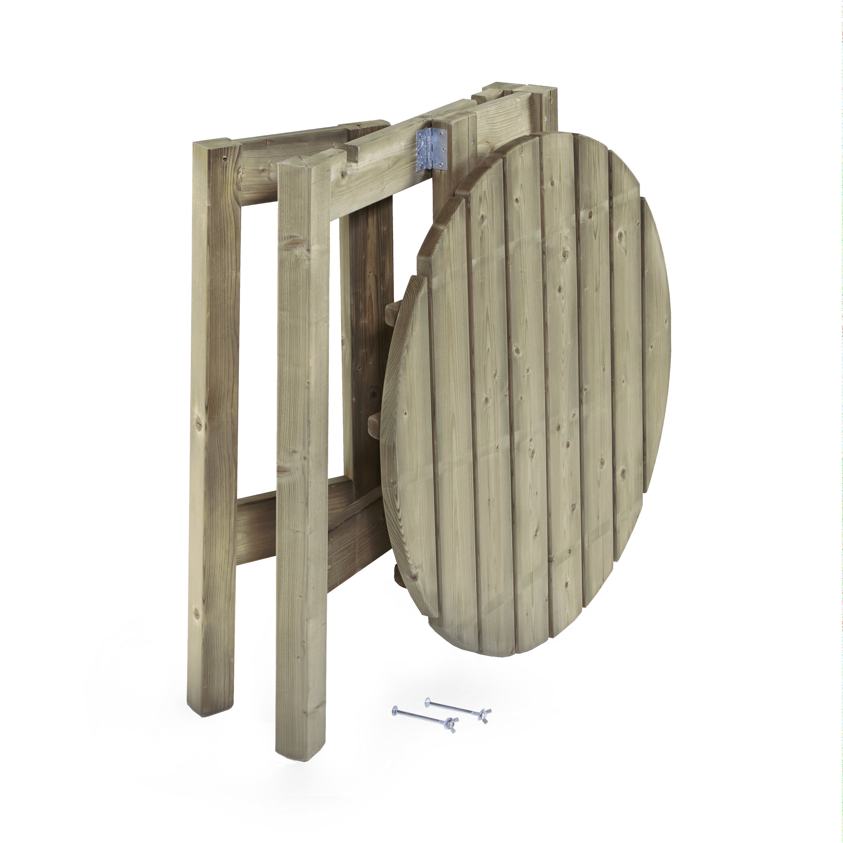 Talen statafel rond 100cm - Bruin - 1x1x110 cm