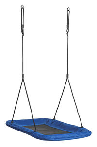 Swing King Canvas Rechthoekig - Nest schommel - Blauw - Canvas|Metaal