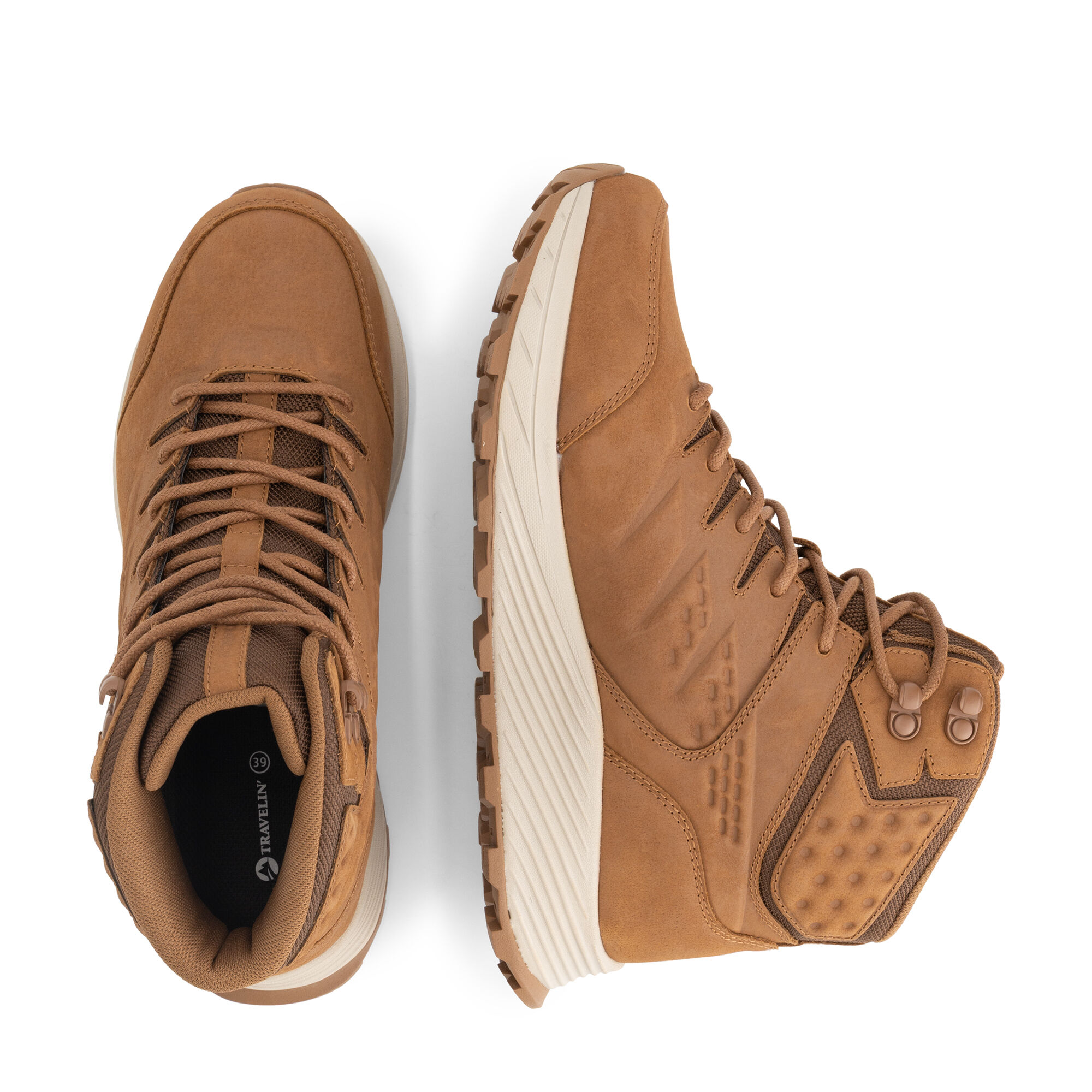 Travelin Hobro - Wandelschoenen - Cognac - 39