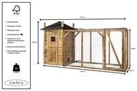 Voldux Hooiberg Eline XL - Kippenhok met ren - Naturel