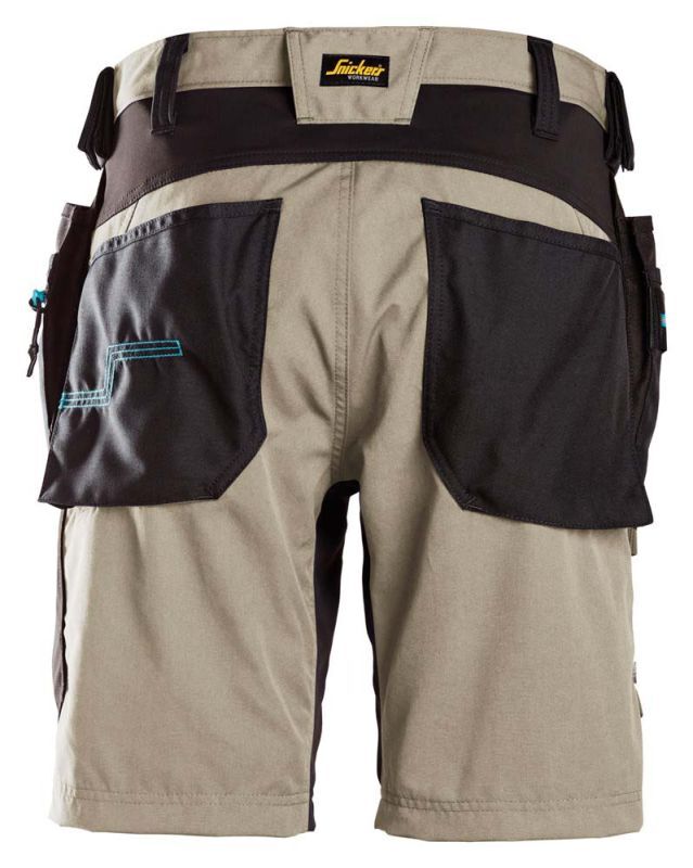 Snickers LiteWork 37.5® 6110 - Korte werkbroek - Khaki/Zwart - 46