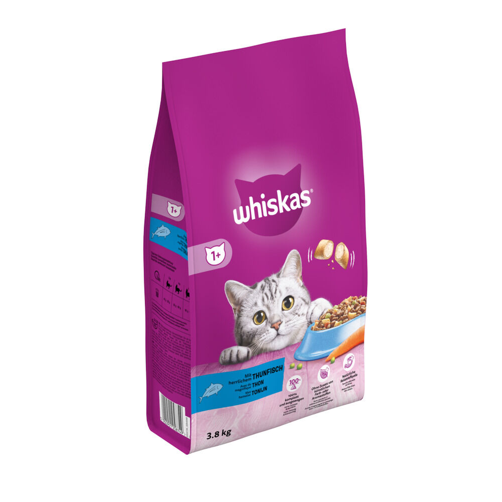 Whiskas 1+ Adult Droge Brokjes - Kattenvoer - 3800 Gram - tonijn