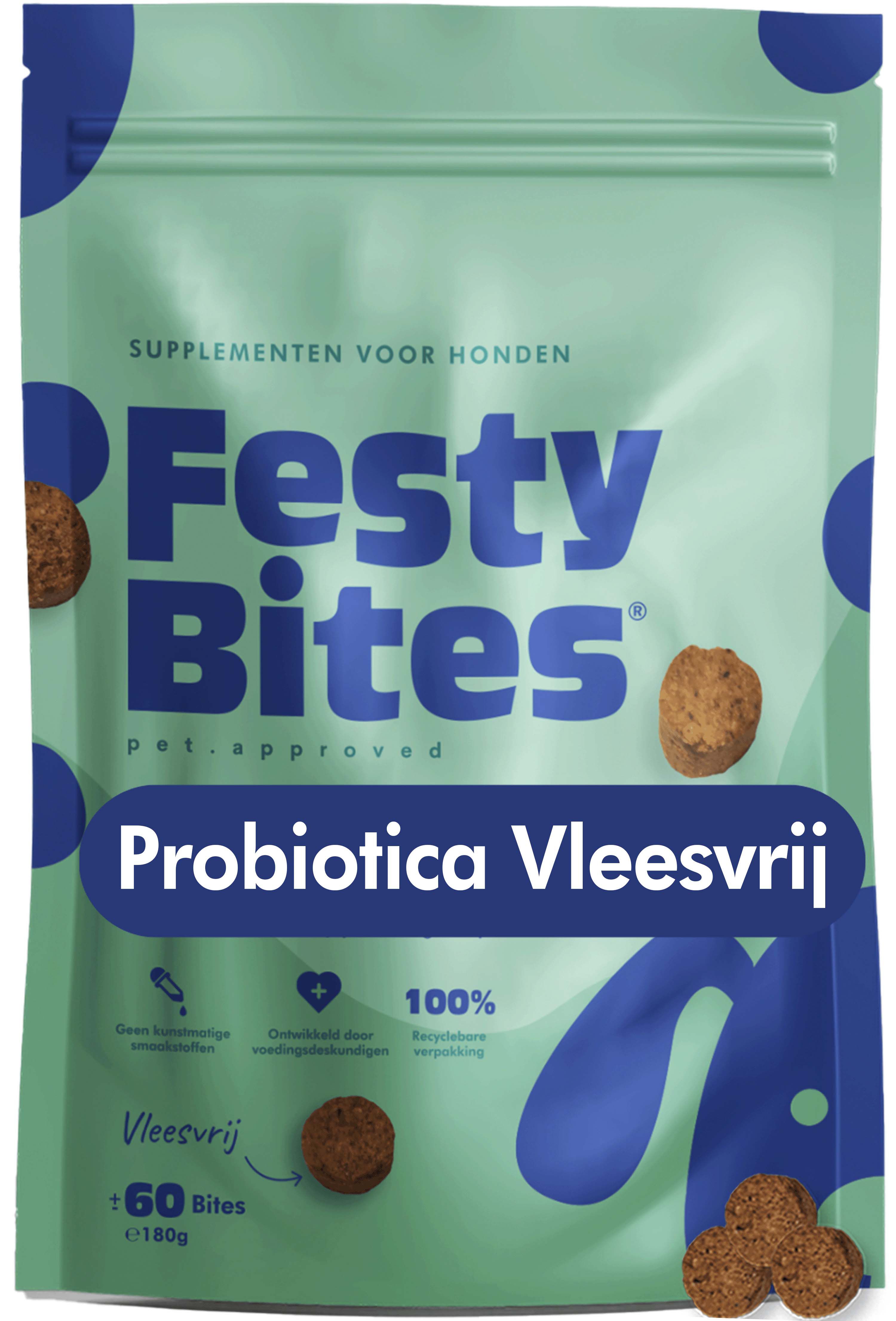 FestyBites - Probiotica met Insectenmeel - Spijsvertering en darmflora Hond FestyBites - Probiotica met Insectenmeel - Spijsvertering en darmflora Hond