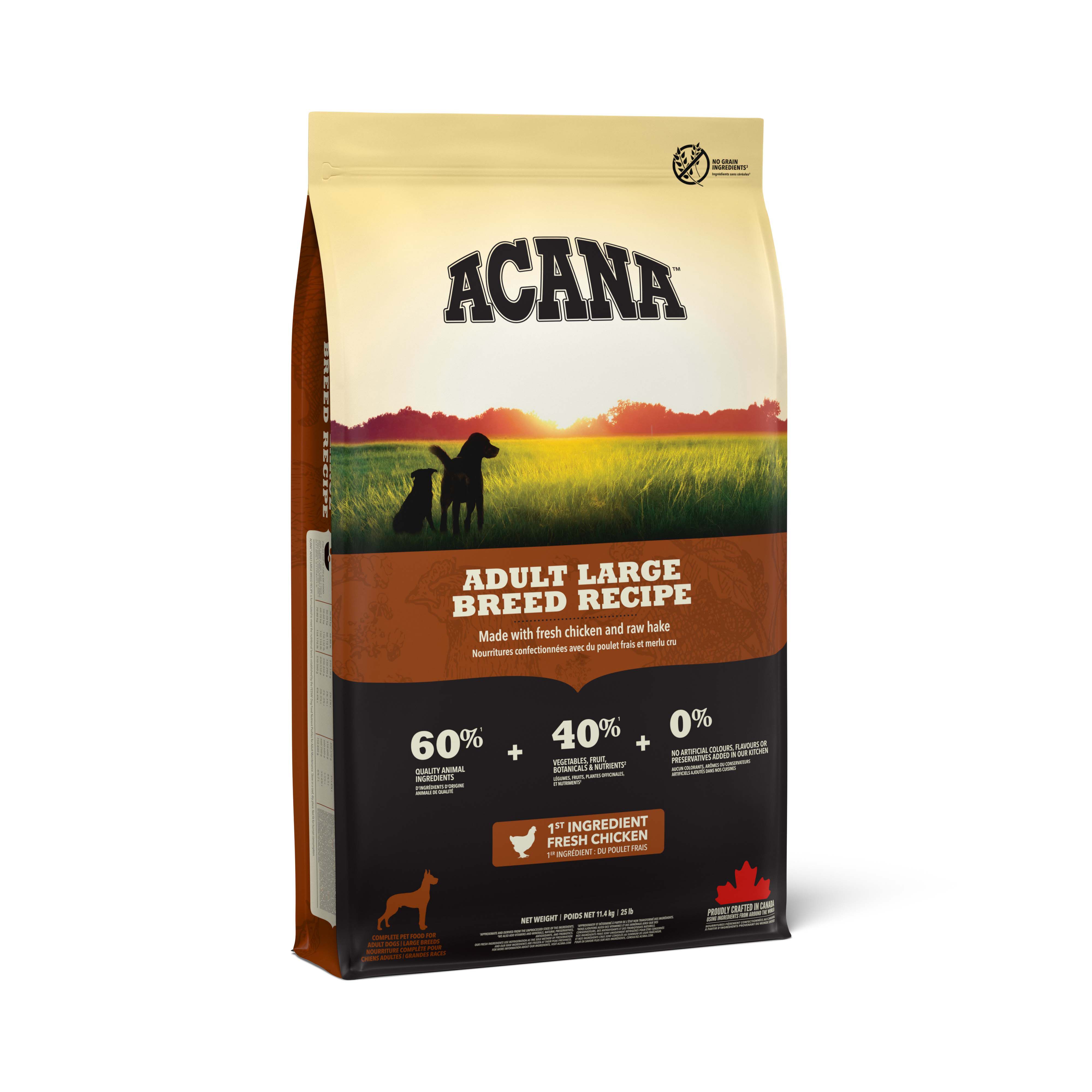 Acana Dog recipe Adult Large - Hondenvoer - 11.4 Kilogram - gevogelte Acana Dog recipe Adult Large - Hondenvoer - 11.4 Kilogram - gevogelte