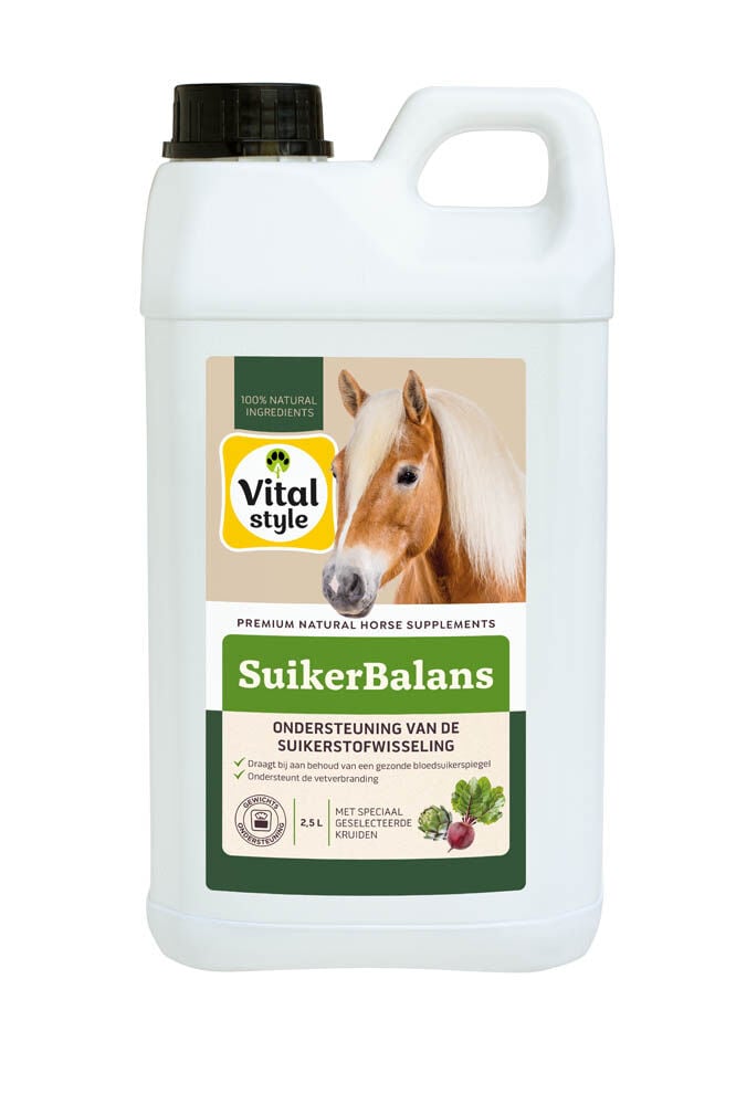 Vitalstyle Suikerbalans - Paardensupplement - 2.5 Liter - Can Vitalstyle Suikerbalans - Paardensupplement - 2.5 Liter - Can