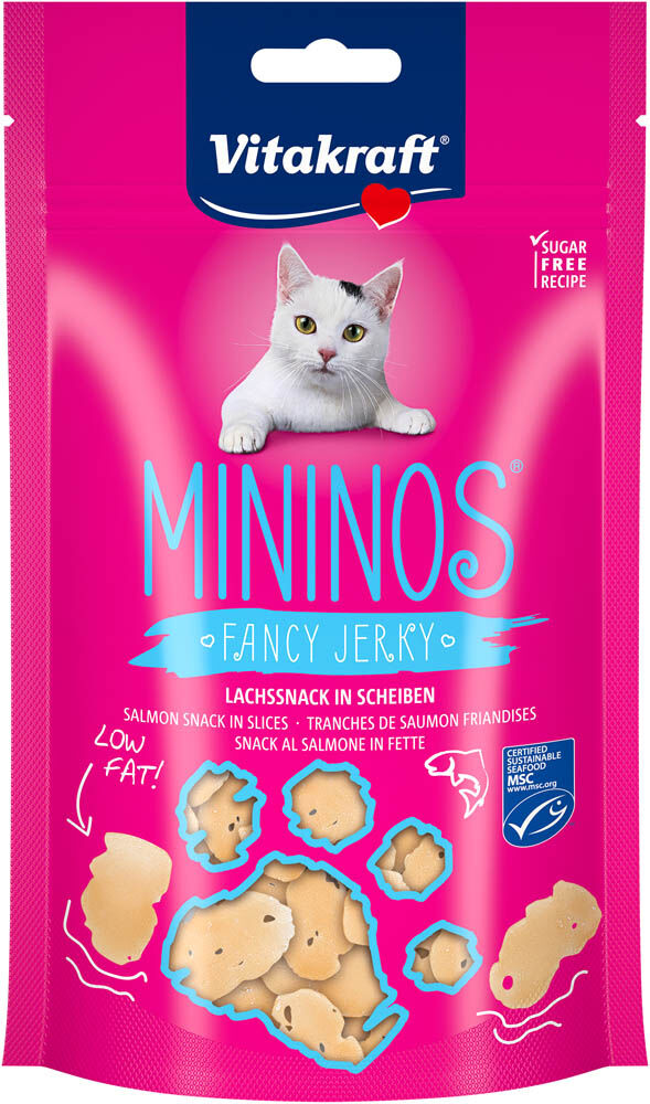 Vitakraft Mininos Fancy Jerky - Kattensnack - 40 Gram - zalm