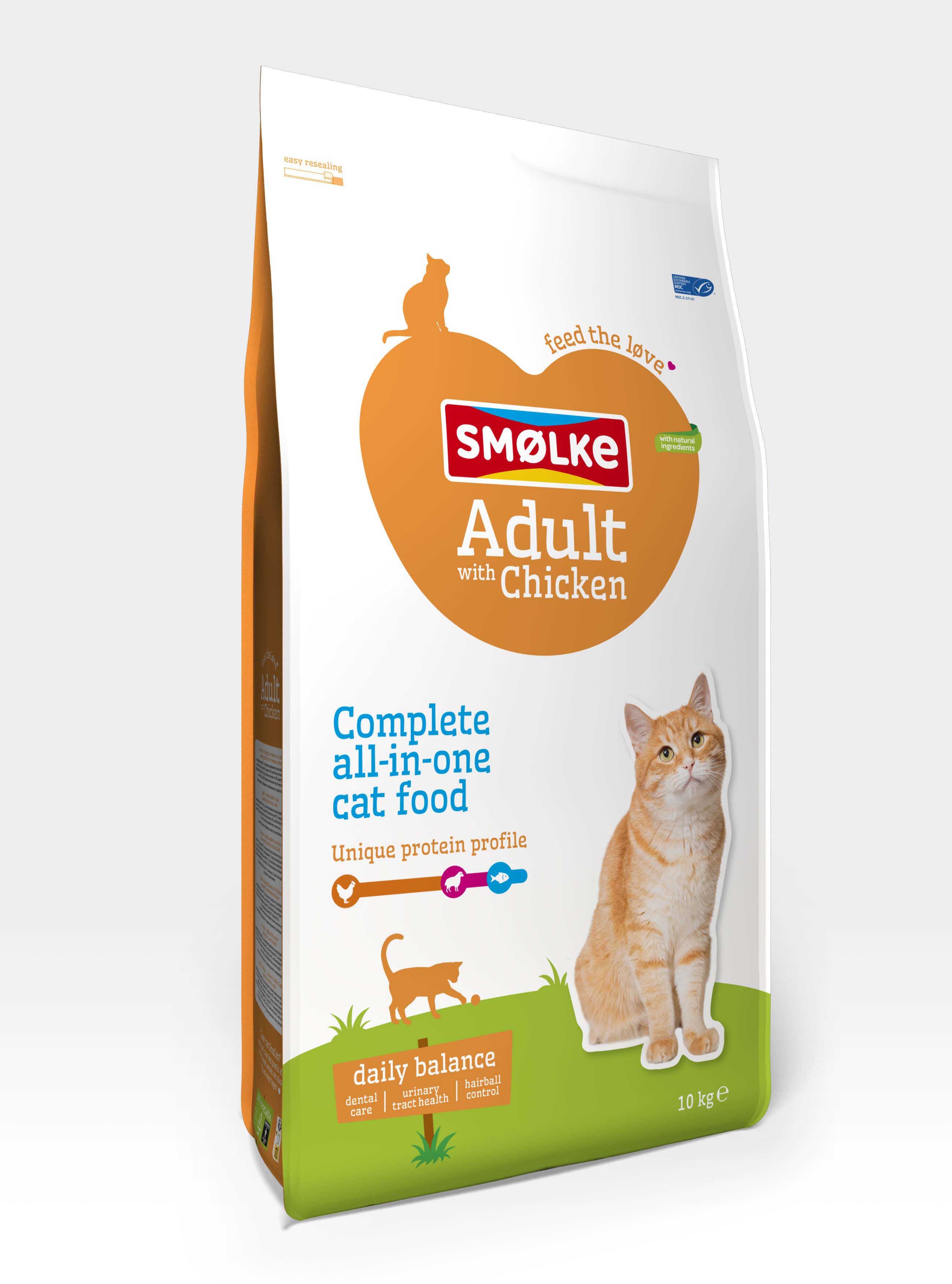 Smölke Adult - Kattenvoer - 10 Kilogram - kip